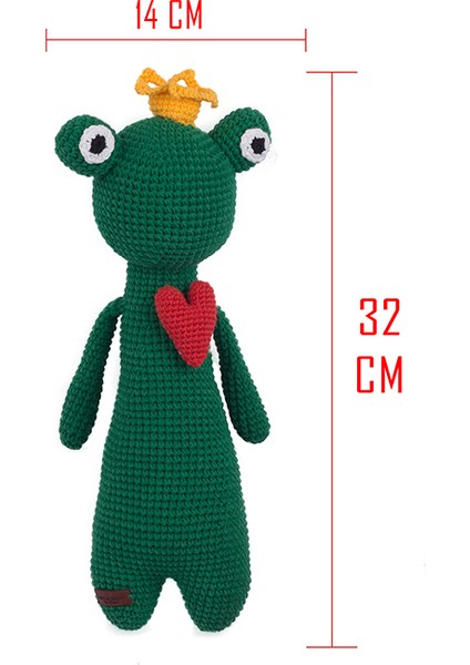 Amigurumi Organik Oyuncak-Uyku Arkadaşı Kurbağ-Örme Kurbağ-Örme Bebek