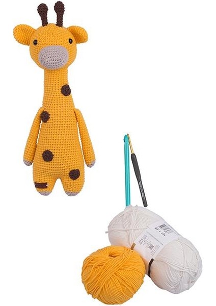 Amigurumi Organik Oyuncak-Uyku Arkadaşı -Örme Zürafa Bebek