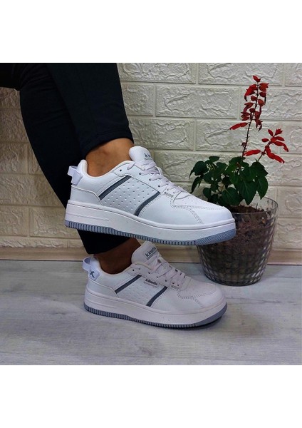 Enner Pu Beyaz Comfort Fuspetli Atom Sneaker Spor Ayakkabı