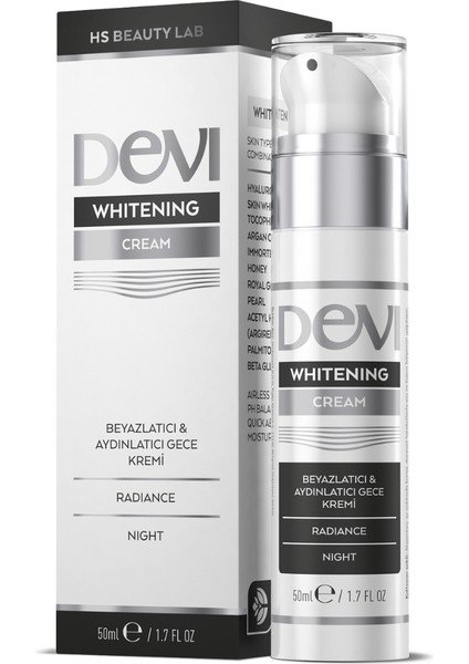 Whitening Cream 50 ml Yoğun Nemlendirme Etkili Cilt  Krem