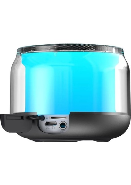 Magıcvoıce S-300 Şeffaf Camlı Renkli 5W Taşınabilir Bluetooth Hoparlör Siyah modelleri