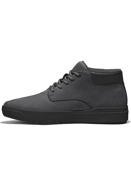 Mıd Lace Up Sneaker Siyah Erkek Düz Bot