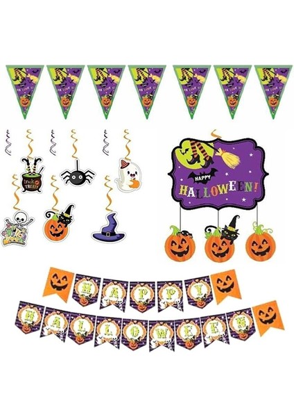 Happy Halloween Cadılar Bayramı Asma Süs Set