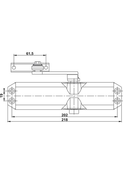 DC401 Kapı Kapatıcı En 2-4 Siyah