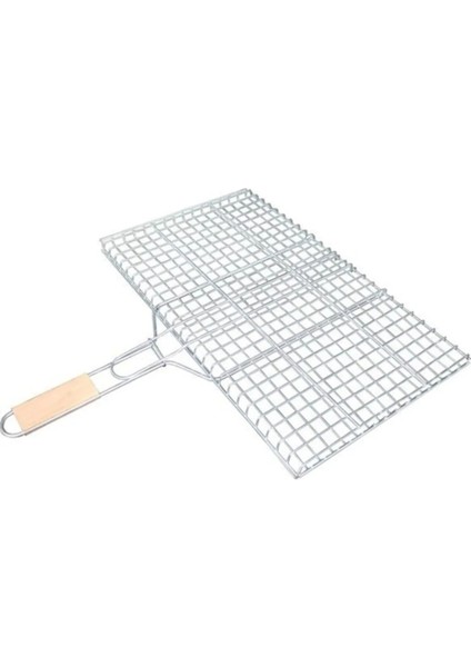 Ahşap Saplı Mangal Izgarası Galvanizli Paslanmaz Kafes Demir 30 x 40 cm fırsatları