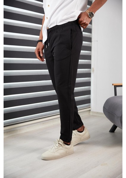 Erkek Slım Fıt Jogger Pantolon Double Paça Yüksek Kalite Desenli Kumaş Likralı modelleri