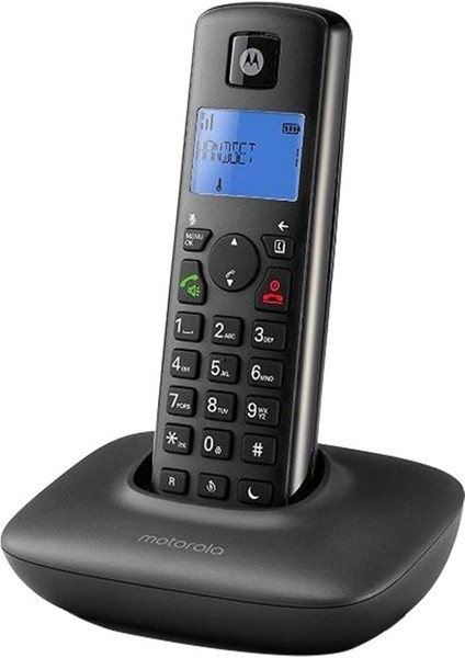 T401 + Siyah Dect Telsiz Telefon Masa Telefonu Beyaz