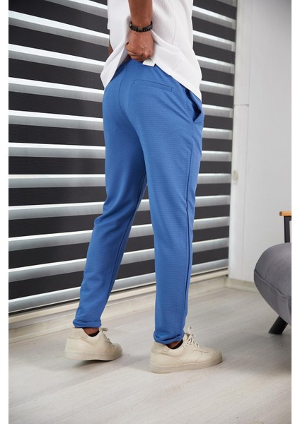 Erkek Slım Fıt Jogger Pantolon Double Paça Yüksek Kalite Desenli Kumaş Likralı fiyatları