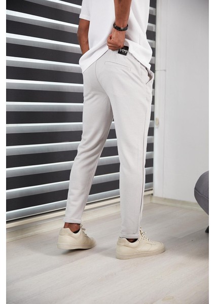 Erkek Slım Fıt Jogger Pantolon Double Paça Yüksek Kalite Desenli Kumaş Likralı fiyatları
