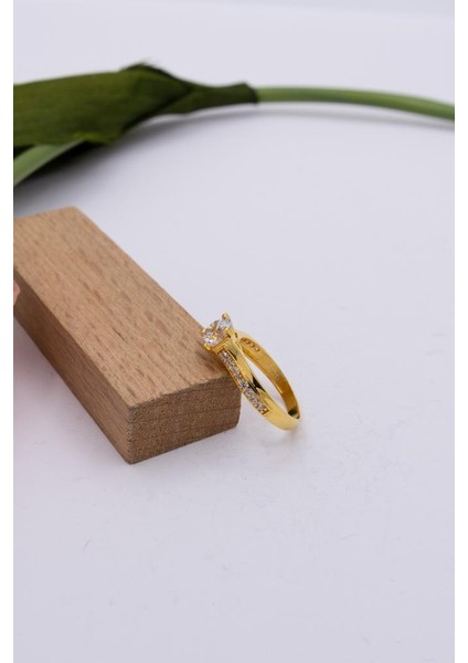 22 Ayar Altın Yüzük Tek Taşlı Kadın Yüzük fırsatları