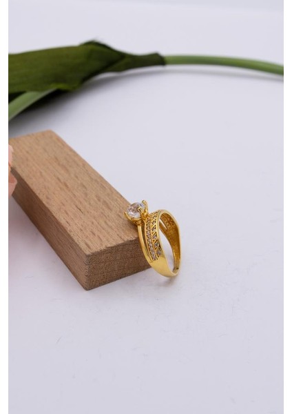 22 Ayar Altın Yüzük Tek Taşlı Alyans Kadın Yüzük fırsatları