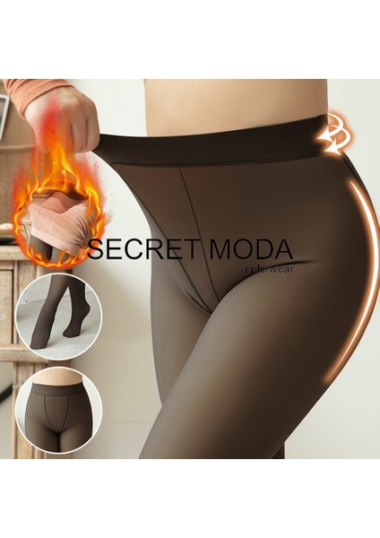 Secret Moda Ten Renkli Içi Polarlı Kürk Peluşlu Termal Ince Görümlü Peluş Külotlu Çorap Orijinal