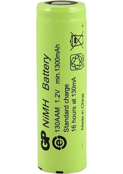 130AAM 1.2 Volt 1300 Ma Duz-Kafa Şarjlı Kalem Pil 1,2 V Yok Tek Kullanımlık Alkalin Piller 0850-0004