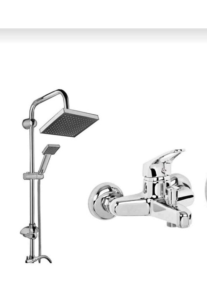 2'li Set Robot Duş Seti Tepe Yağmurlama Duş ve Banyo Bataryası