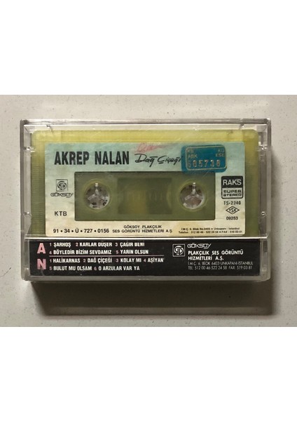 Akrep Nalan Dağ Çiçeği Karlar Düşer Kaset (Orjinal Dönem Baskı)