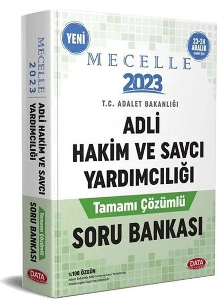 Data Yayınları Mecelle 2023 Adli Hakim ve Savcı Yardımcılığı Tamamı Çözümlü Soru Bankası