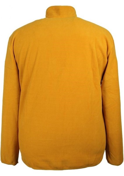 Erkek Büyük Beden Yarım Fermuarlı Polar Sweat Sarı modelleri