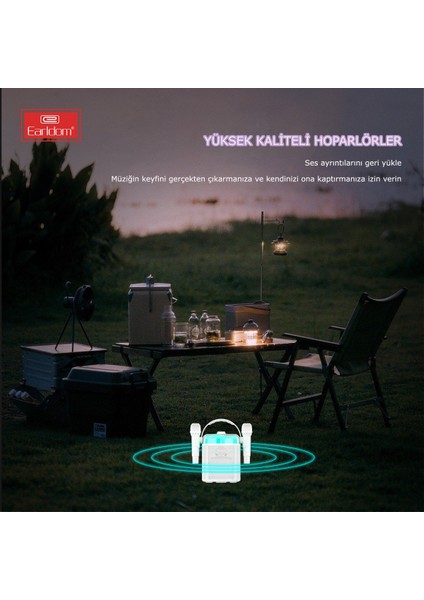 Taşınabilir Rgb Işıklı Karaoke Sistemi Ev Karaoke Mikrofonlu Hoparlör Bluetooth Kablosuz