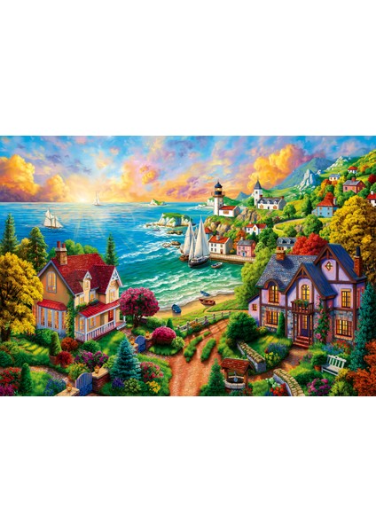 260 Parçalık Puzzle / Sahildeki Köy - Kod 3343