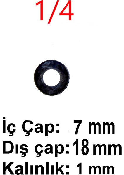 Demir Pul Galvanizli 1/4 (7 mm x 18 mm x 1 mm) 100'lü Paket fiyatları