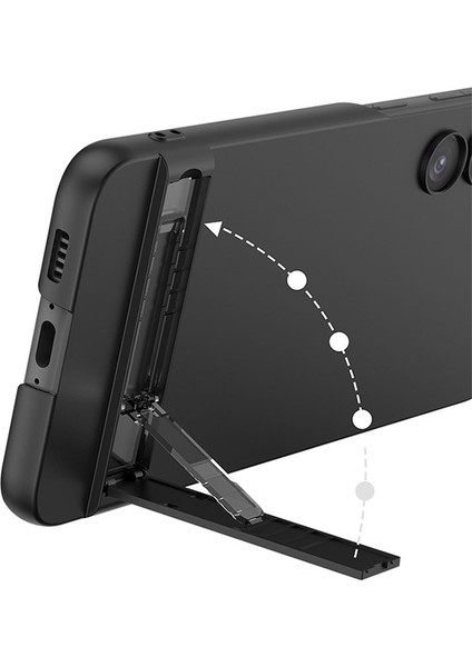 Samsung Galaxy S23 Kılıf Zore Kamera Korumalı Dikey Standlı Ays Kapak
