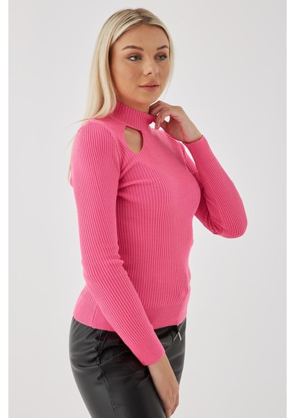 23K0167K1 Kadın Kazak Fuşya modelleri