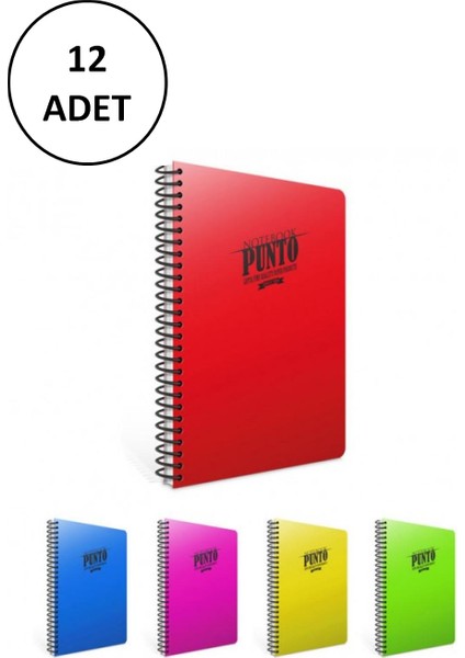 Defter Punto Sp Pp Kpk A4 60 Yaprak Çizgili 6532 12 Adet