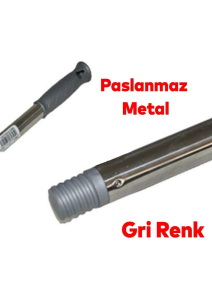 Emayhome Sillgech Boyalı Kalın Fırça Sapı Süpürge Çekpas Standart Metal Sap 120 cm EH365