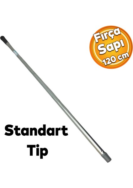Emayhome Sillgech Boyalı Kalın Fırça Sapı Süpürge Çekpas Standart Metal Sap 120 cm EH365
