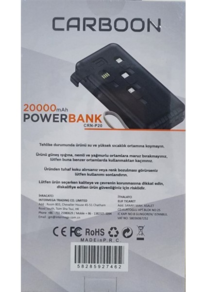 CRN-P20 20000 Mah Powerbank