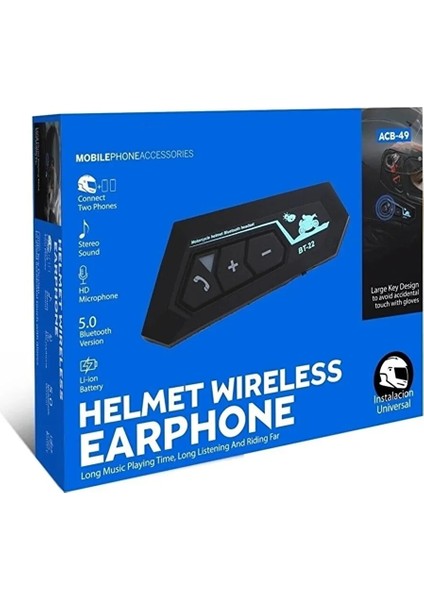 Üsküdar Iletişim Kask Kulaklık Bluetooth Motosiklet Kulaklık 5.0 Bluetooth Intercom Motorsiklet Kulaklık Hd Mikrofın