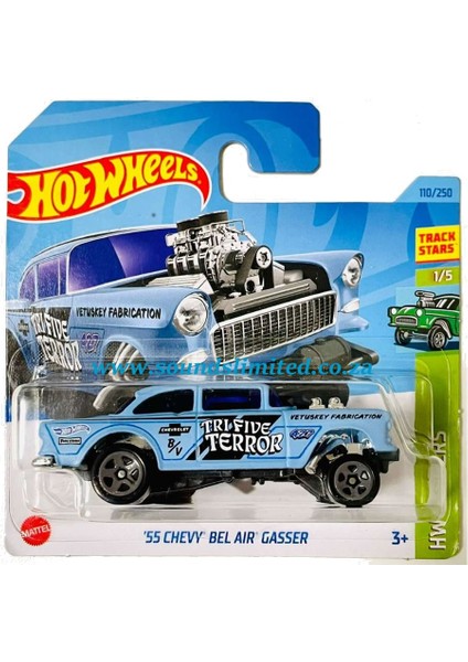 Hot Wheels ’55 Chevy Bel Air Gasser Blue 2023 #110 Short Card - HKK26