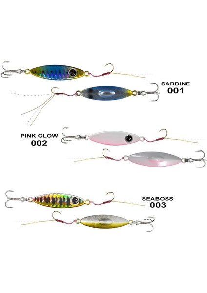 Zuby 43MM 15GR Metal Jig Yem Zebra Glow