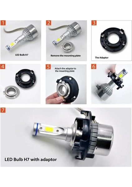 H7 Hyundai Tucson 2018+ LED Far Montaj Adaptörü
