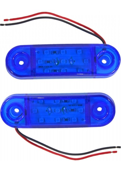 Tas 24V Side Marker Lamba 9 Ledli Mavi 8,5x2,5 cm TAS.018M-24 (2 Li)