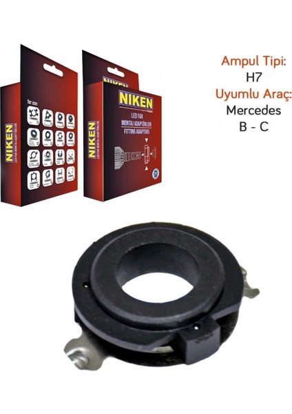 H7 Mercedes C-B Serisi LED Far Montaj Adaptörü