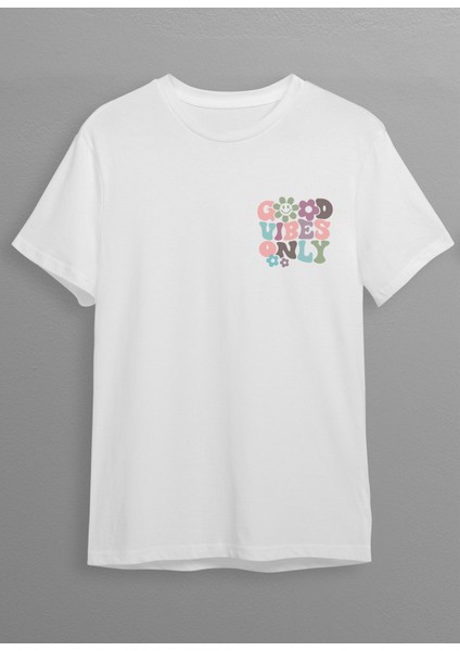 Good Vibes Only Baskılı T-Shirt HC02