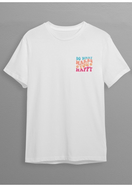 Beyaz Baskılı T-Shirt HC010