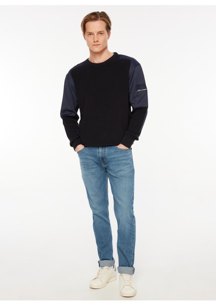Gmg Fırenze Bisiklet Yaka Slim Fit Açık Lacivert Erkek Kazak ZR22MFW04205 fiyatları