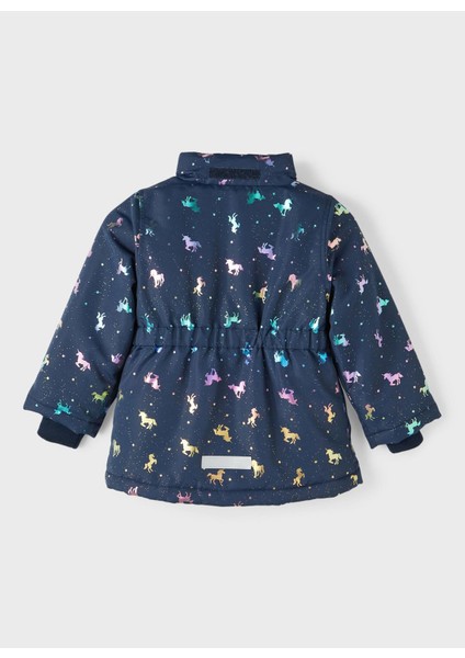 Name İt Lacivert Kadın Mont Nmfmaxı Jacket Foıl Aop Noos fiyatları