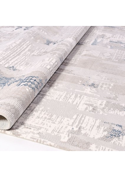 Miranda Gri Modern Polyester Makine Halısı