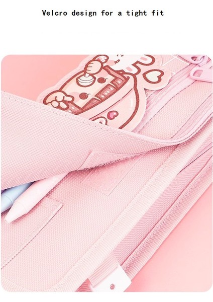 Büyük Kapasiteli Kalem Kutusu - Pembe (Yurt Dışından)