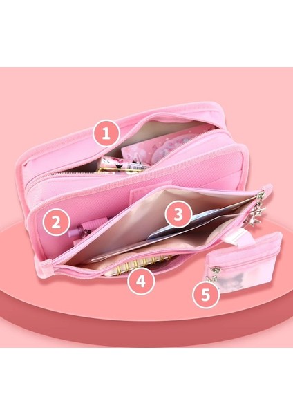 Büyük Kapasiteli Kalem Kutusu - Pembe (Yurt Dışından) fiyatları