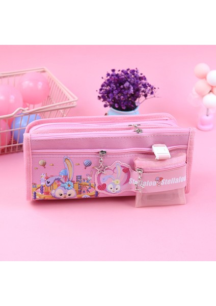 Büyük Kapasiteli Kalem Kutusu - Pembe (Yurt Dışından)
