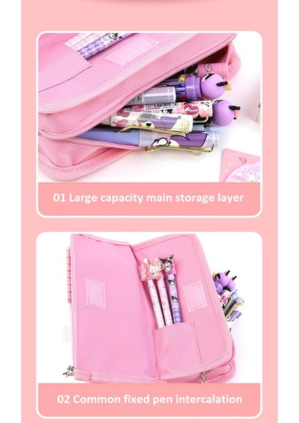 Büyük Kapasiteli Kalem Kutusu - Pembe (Yurt Dışından) modelleri