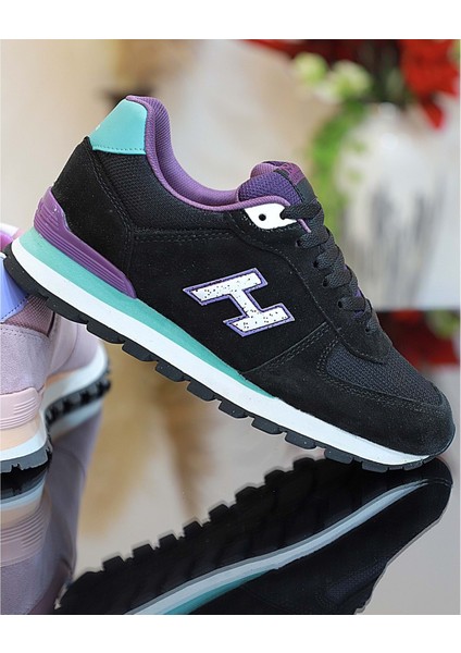 1743-PERU Hakiki Deri Anatomik Eva Tabanlı Unisex Sneakers Ayakkabı - NKT01743-SIYAH Mor-36 fiyatları