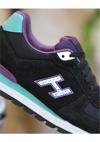 1743-PERU Hakiki Deri Anatomik Eva Tabanlı Unisex Sneakers Ayakkabı - NKT01743-SIYAH Mor-36 modelleri