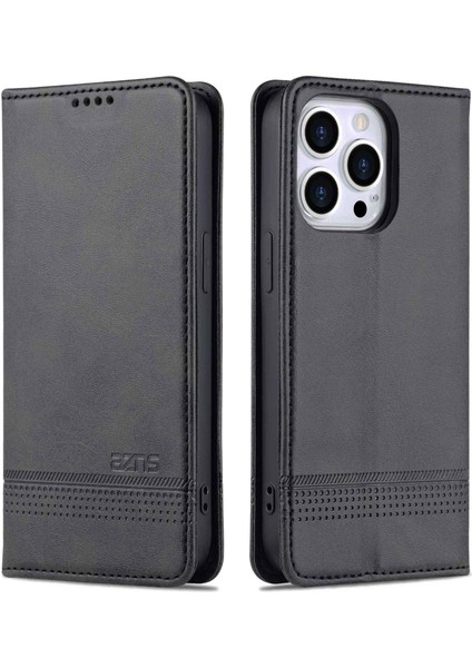 Iphone 14 Pro Telefon Kılıfı Için 6.1 Inç Anti-Güz Pu Deri Deri Folyo Cüzdan Manyetik Emilim Tam Kaplama Şok Geçirmez Telefon Black (Yurt Dışından) fiyatları