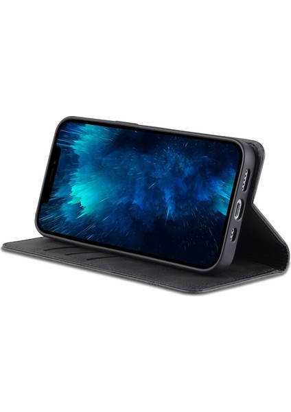 Iphone 14 Pro Telefon Kılıfı Için 6.1 Inç Anti-Güz Pu Deri Deri Folyo Cüzdan Manyetik Emilim Tam Kaplama Şok Geçirmez Telefon Black (Yurt Dışından) modelleri