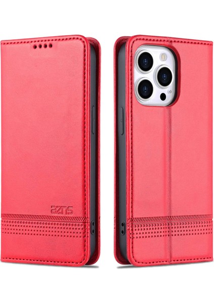 Iphone 14 Pro Telefon Kılıfı Için 6.1 Inç Anti-Güz Pu Deri Deri Folio Cüzdan Manyetik Emilim Tam Kaplama Şok Geçirmez Telefon-Kırmızı (Yurt Dışından) fiyatları